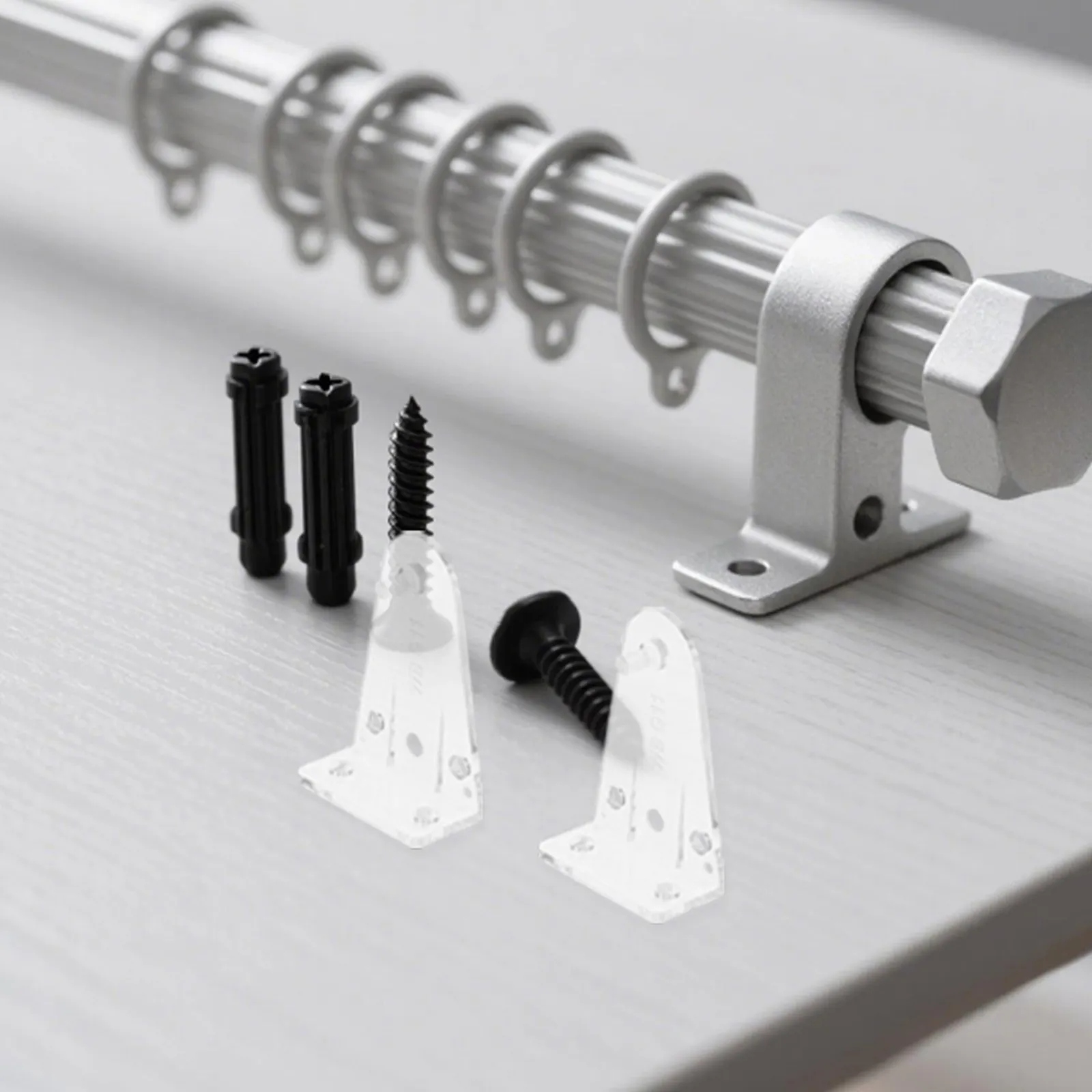 14Pcs Clear Blind Fixing Support Clips Replacement Hold Down Brackets for 2 Inch Blinds Bottom Rail Curtain Gathering Hooks