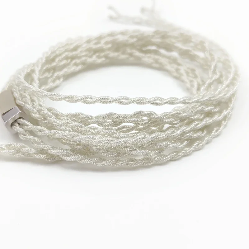 Aipinchun-conector de flexión de 3 polos de 3,5mm, Cable de auriculares DIY, reemplazo de reparación de auriculares, Cable de alambre de cobre plateado