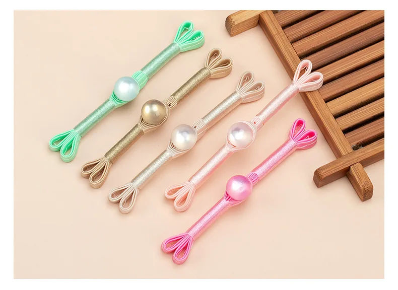 5 Pair Cheongsam Buckle Button Retro Dovetail Winding One-word Buckle Tang Clothing Hanfu Hand-woven Button Accessories