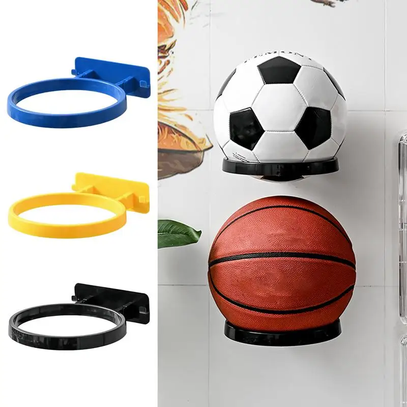 Ball Storage Rack Wall Mounted Ball Holder Space Saving Display Shelf For Basketball Football Volleyball Soccer