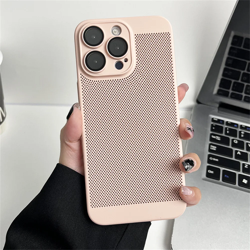 Original Kühlung Matte Wärmeableitung Fall Für iPhone 17 16 15 14 13 12 11 Pro Max X XS Max XR 7 8 Plus 17 Luft Metallic Abdeckung – Detail 21