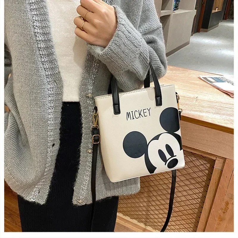 New Disney Mickey Fashion Casual High Quality Luxurious Cartoon Print Multifunctional Personalized Shoulder Crossbody Handbag