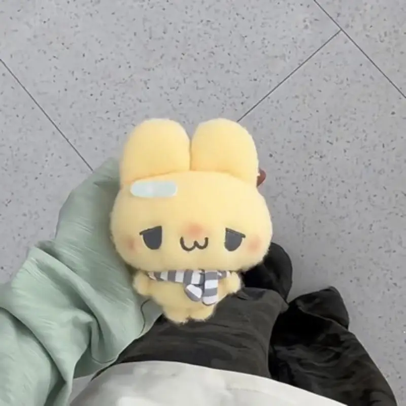 Adorable Rabbit Plush Toy Pendant Creative Cartoon Pattern Bag Charm Sweet Band-Aid Style