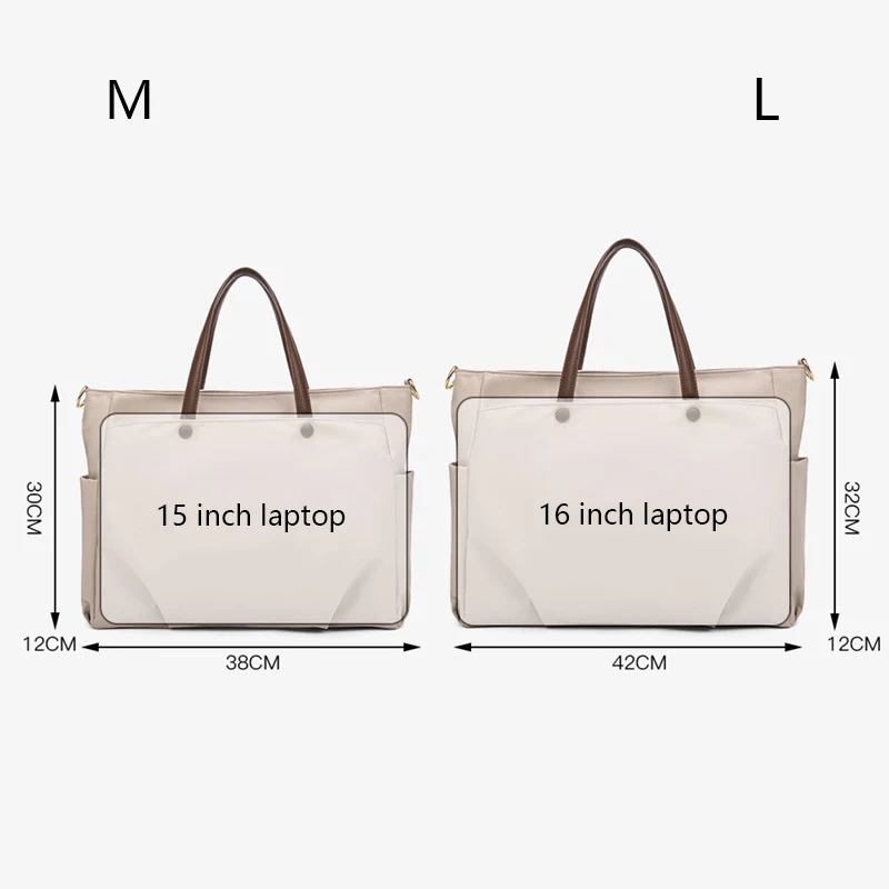 Bolso de mano de hombro para ordenador portátil para mujer, maletín anticolisión grueso, bolso de mano Oxford de gran capacidad a la moda Simple de alta calidad