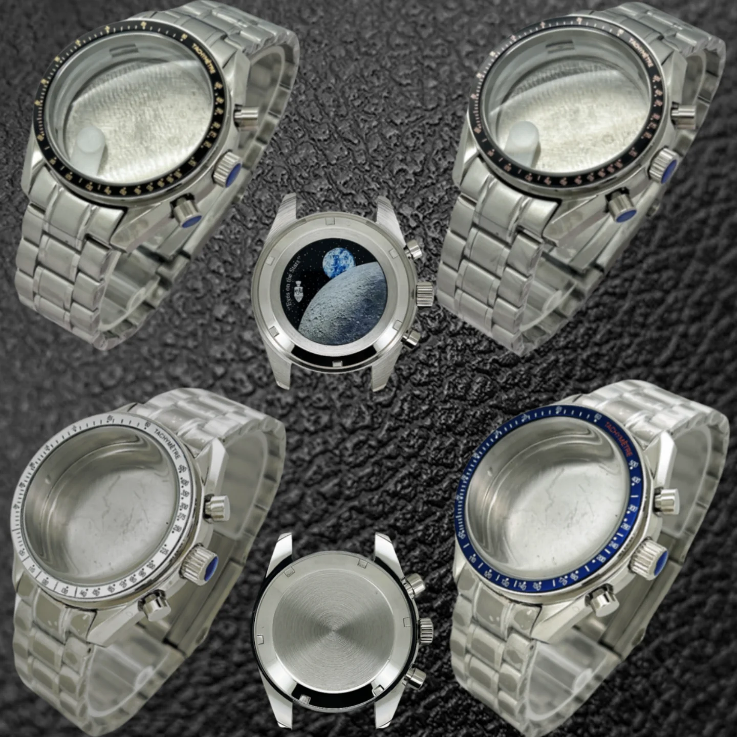 Multifunctional 39.7mm Chronograph Watch Case Suitable for Japan VK63A Quartz Movement Watch Parts Fits 20mm Watch Strap