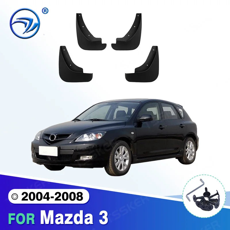 for Mazda 3 (BK)  Hatchback M3 2004-2008 2005 2006 2007 Car Front Rear for Fender Splash Guards Mudflaps Mudguards Mud Flaps