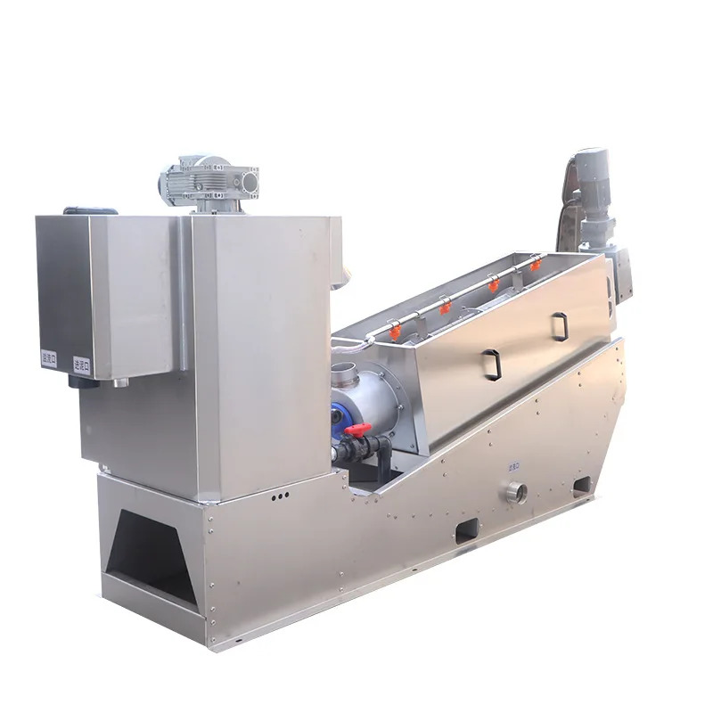 Sludge dewatering machine Sewage stacking screw dewatering machine Stainless steel sludge treatment equipment