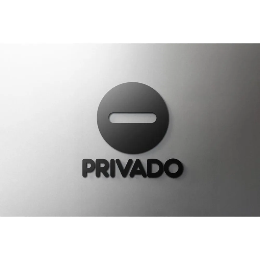 3D Acrylic Privado Sign Self Adhesive Modern Minimalist Toilet Restroom Door Decor