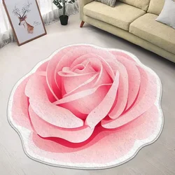 Nordic Non-slip Mat Living Room Home Decoration Flower Shape Carpet Large Area Round Cloakroom Rug Irregular Rugs for Bedroom