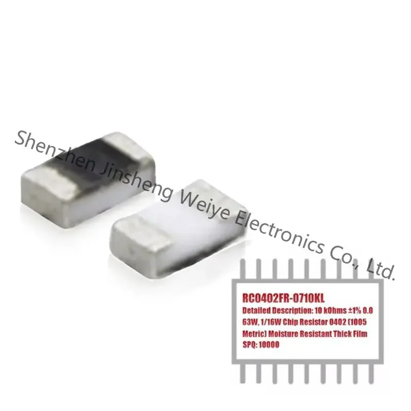 RC0402FR-0710KL Thick Film Resistors - SMD 10 kOhms 62.5mW 0402 1KΩ (1001) ±1% 10K IC Chip to demand PCB BOM Free Shipping