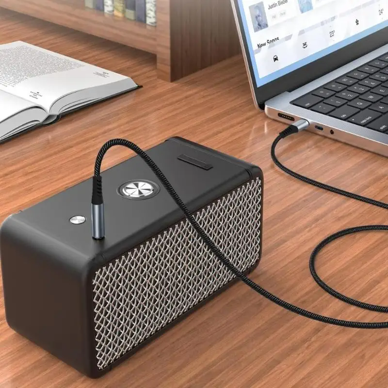 كابل USB C إلى 1/4INCH AUXES ، اكتب C إلى 6.35 مم HIFI SOUND JAIN #5