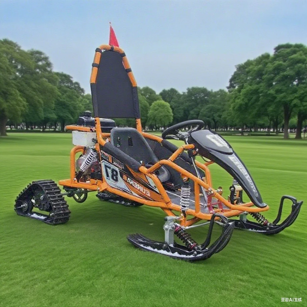 

Любимый зимний спортивный автомобиль 15 км/ч 148*50*63 см с цепным приводом, электрический запуск, лыжные сани, автомобиль