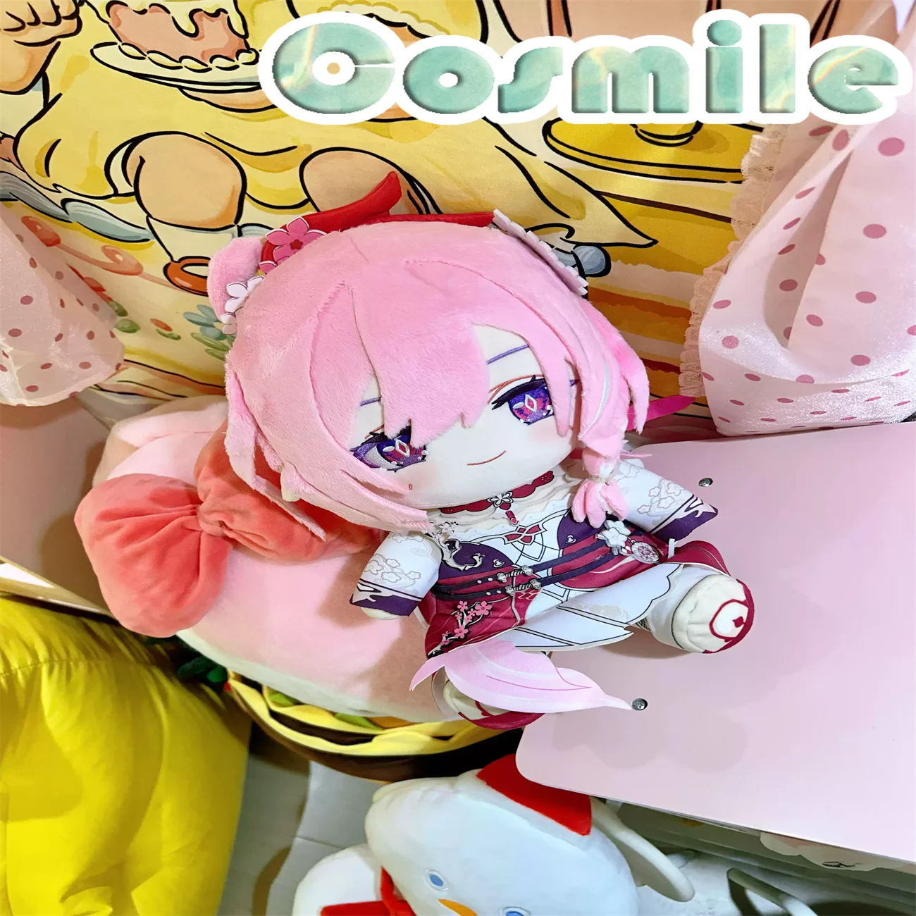 Jeu Honkai Impact 3 Elysia Pink Stuffed Plushie, Position assise, Butter Toy, Gift Jong, 3rd, 30cm