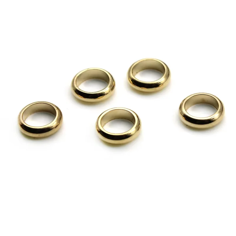 50 Stück Edelstahl-Abstandsperlen für die Schmuckherstellung, große Loch-Stopper-Perlen, passend für Armbänder, Halsketten, DIY-Schmuckteile – Detail 2