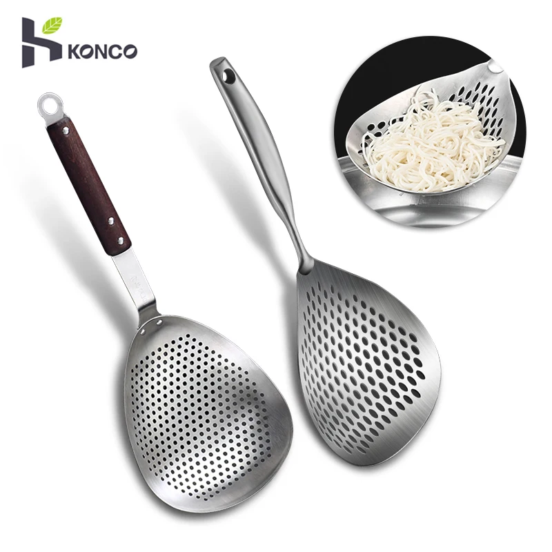 

304 Stainless Steel Skimmer Strainer Colander Oil Strainer Flour Colander Sifter Kitchen Tool For Filter Food Kitchen Accessorie