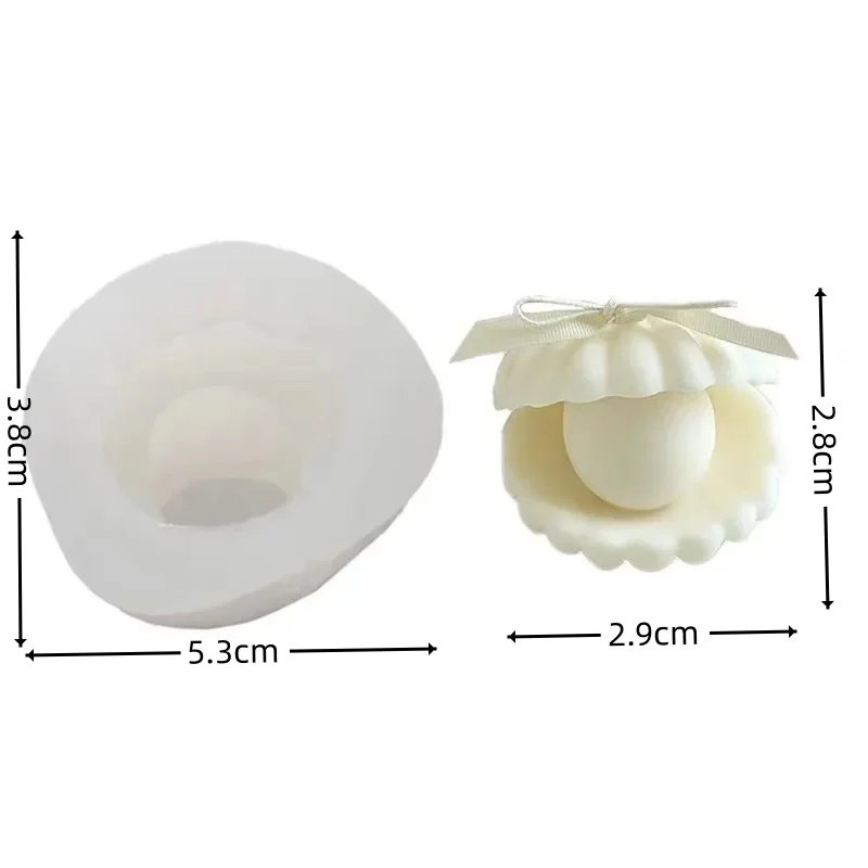Pearl Seashell Candle Mold DIY 3D Aromatherapy Candle Making Silicone Mould Handmade Soap Resin Craft Wedding Gift Home Decor