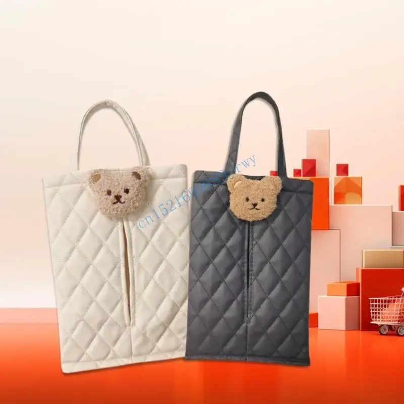 6XDB Tas Tisu Tisu Trendy dengan beruang untuk hadiah individu yang modis