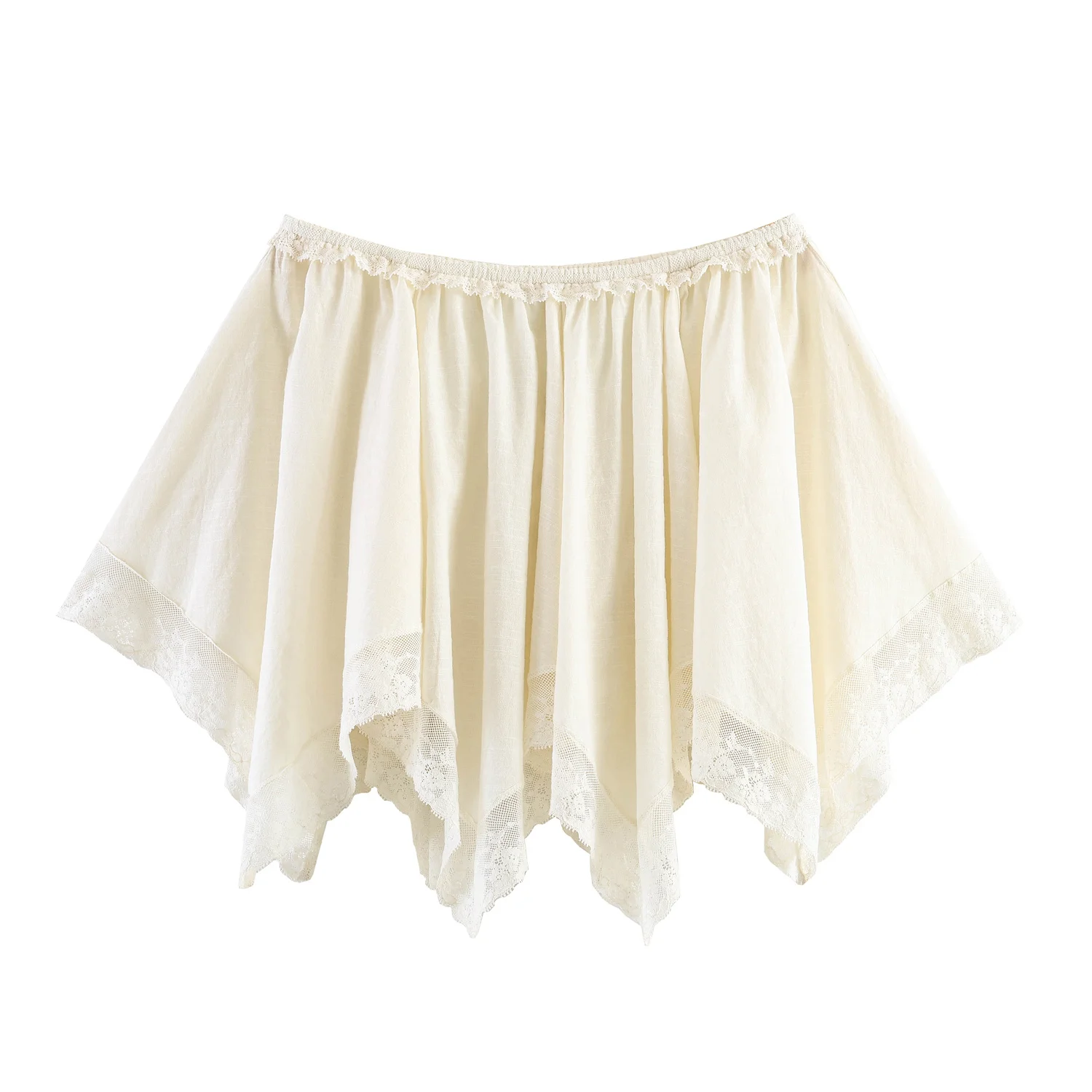 

Korean Style Long Sleeve Hollow out One Shoulder Women's Shirt Brand Lace Loose Breathable Skin-Friendly Summer Fashion Cloak
