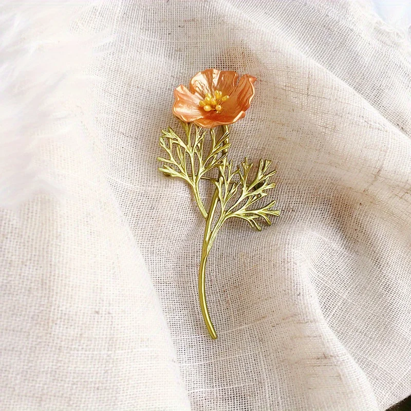 أنيقة النساء الرجال رائعة المينا زهرة بروش الراقية سيدة حفل زفاف كلاسيكي الأزهار دبوس شارات هدية #1