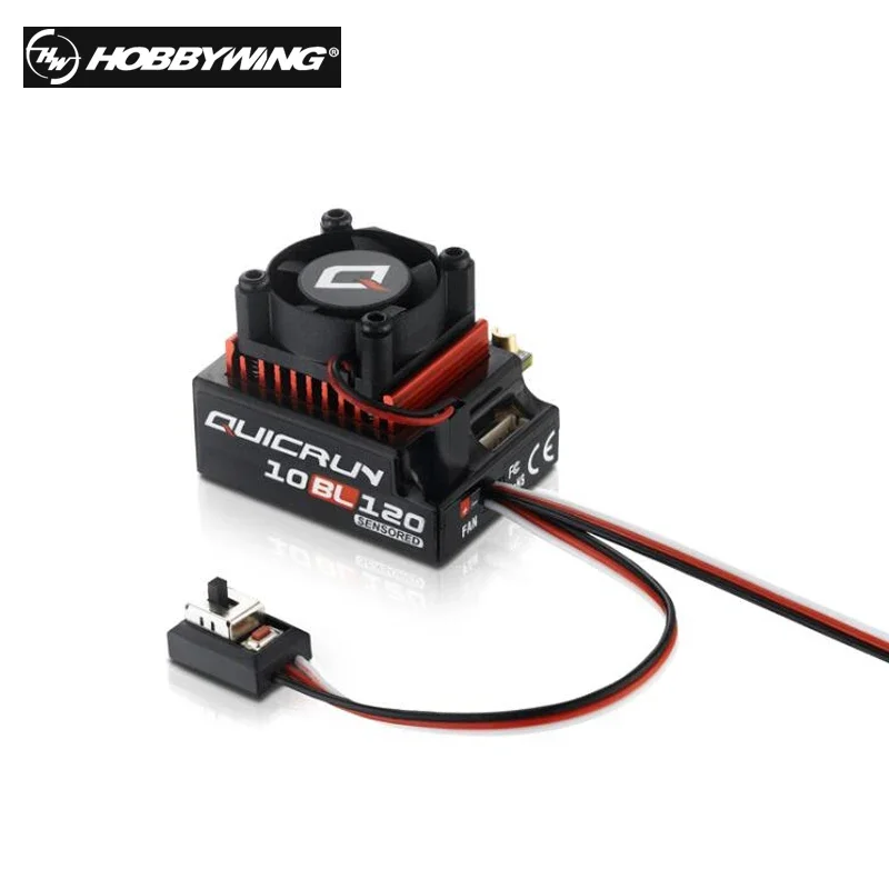 Hobbywing QUICRUN Sensored 10BL120 120A /10BL60 60A 2-3S Lipo Brushless ESC for 1/10 Touring Car/Buggy / F1 / Drift Car