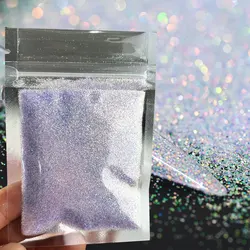 10g/bag 0.2mm Shimmer White Rainbow Nail Powder Shining Sugar for Nail Art Diy Nail Glitter Iridescent Nail Diamond Dust %2024