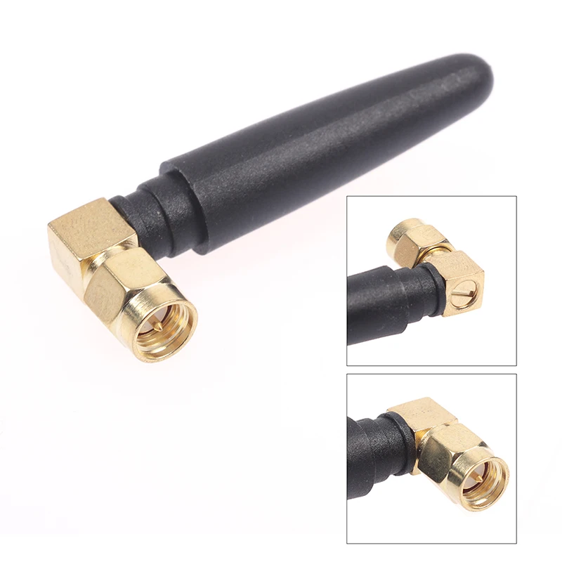 New 2.4G WIFI Bluetooth Radio Antenna SMA Male Plug Connector Right Angle 2.5DB Gain