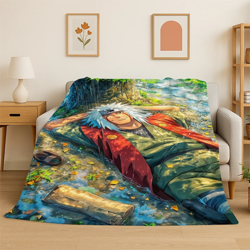 Retro Anime N-Naruto Cartoon I-Itachi Flannel Throw Blanket,Warm Cozy Blanket for Bed,Sofa,Couch,Bedroom,Living Room,Office,Gift