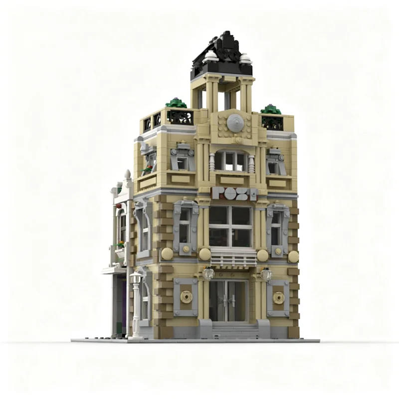 2924pcs MOC Modular Buildings Post Office - Police Station Alternate Build Model Building Blocks Birthday Education Craft Brick