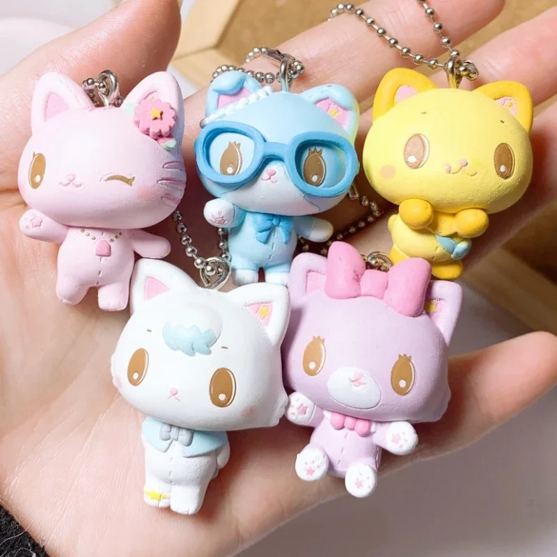 Cinnamorolles Dessertes Series Cat DIY Materials Figures Peripheral Products Model Pendant Key Chain