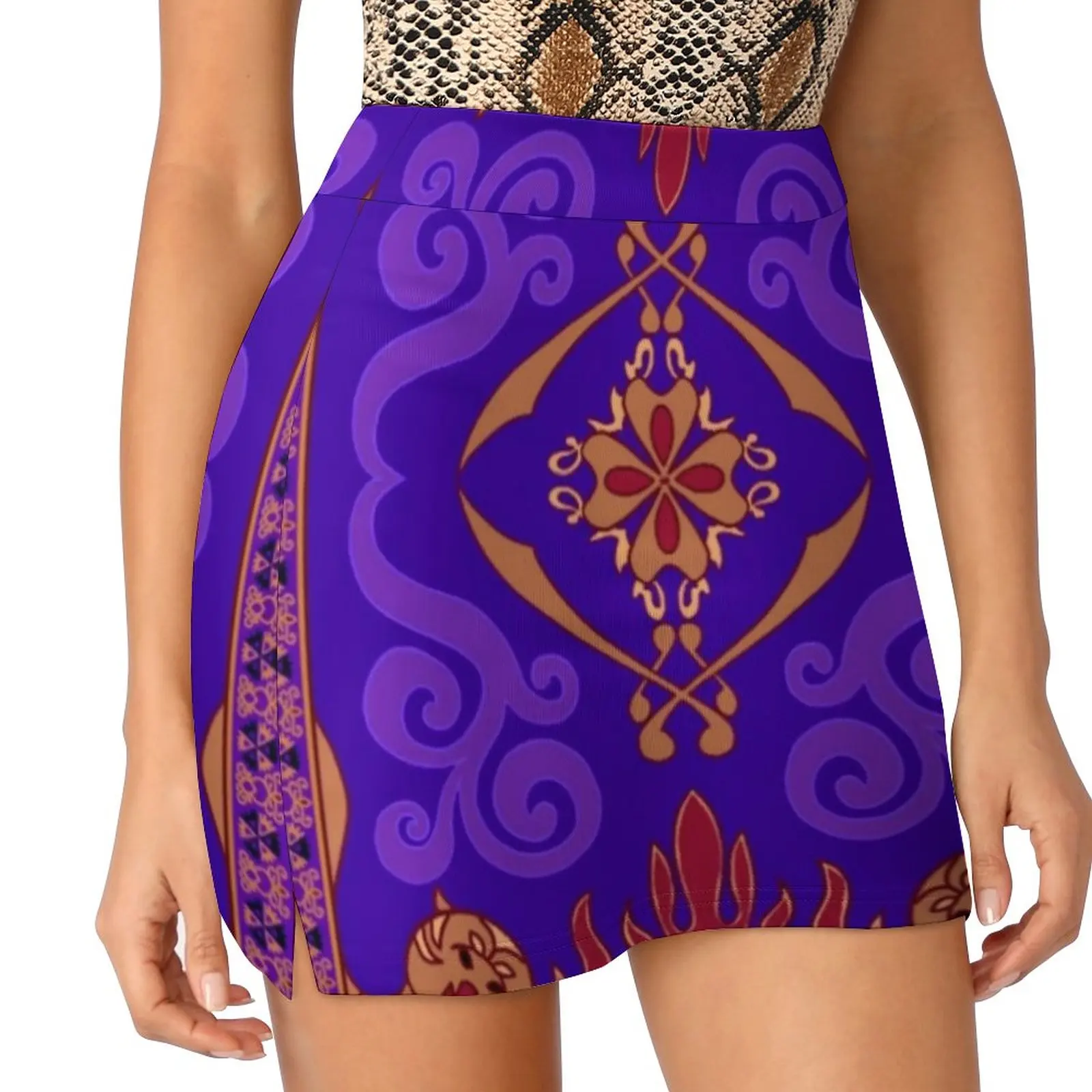 Aladdin 1992 Magic Carpet Women's skirt Mini Skirts A Line Skirt With Hide Pocket Aladdin Aladdin 1992 1992 Magic Carpet Flying