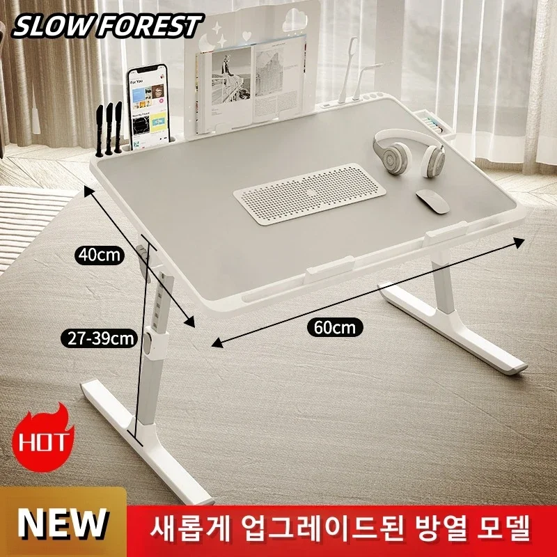 Laptop Bed Tray Table, Adjustable Laptop Bed Table,Portable Standing Desk with Storage Drawer,Foldable Lap Tablet Table for Sofa