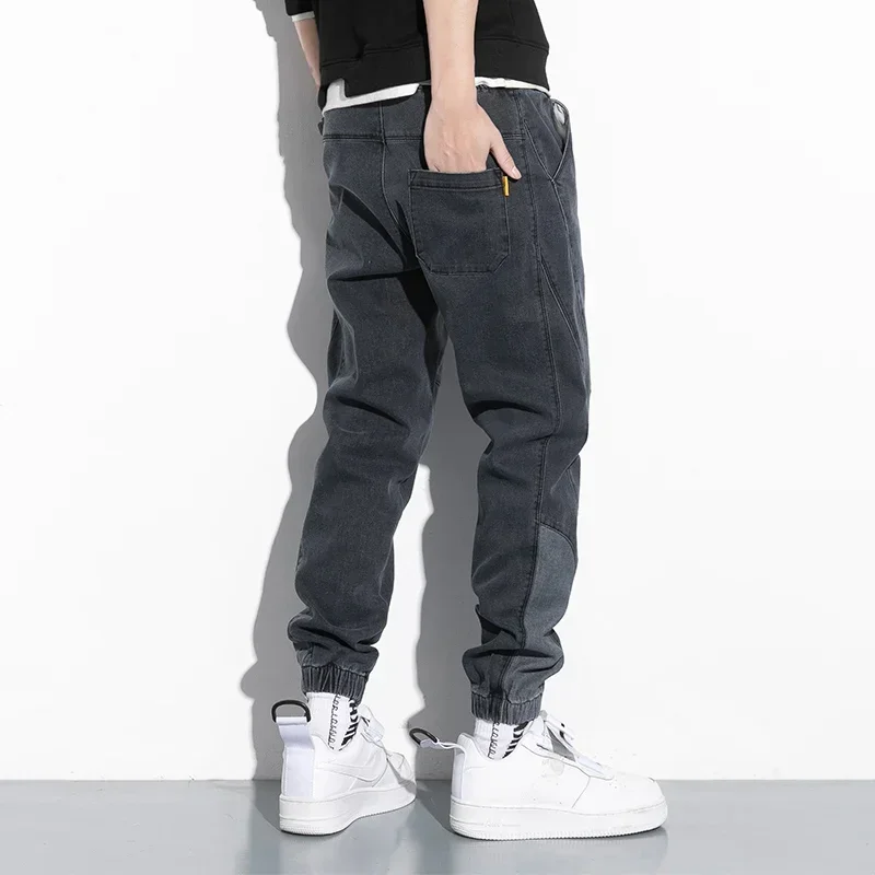 

Spring Summer Black Blue Baggy Jeans Men Streetwear Denim Joggers Casual Cotton Harem Pants Jean Trousers Plus Size 6XL 7XL 8XL