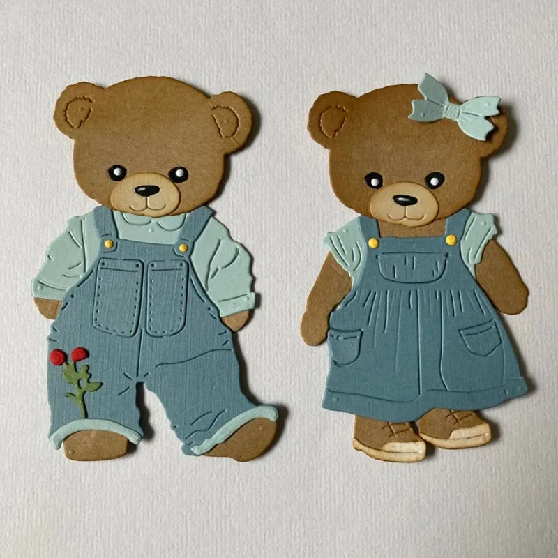 Metal Cutting Dies Stencils Cute Bear for DIY Scrapbooking Decorative Embossing DIY Paper Card Making