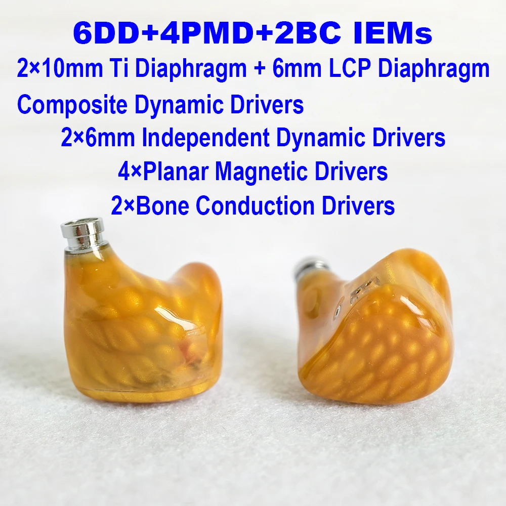 In Ear Monitor Iem - سماعات أذن IEM بتقنية 6DD+4PMD+2BC، سماعات