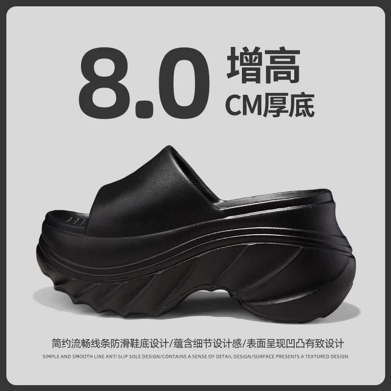 

Custom Thick-Soled Sandals Women, Summer 2025 New High-Heeled Non-Slip Comfortable Beach Sandals with Height Increase