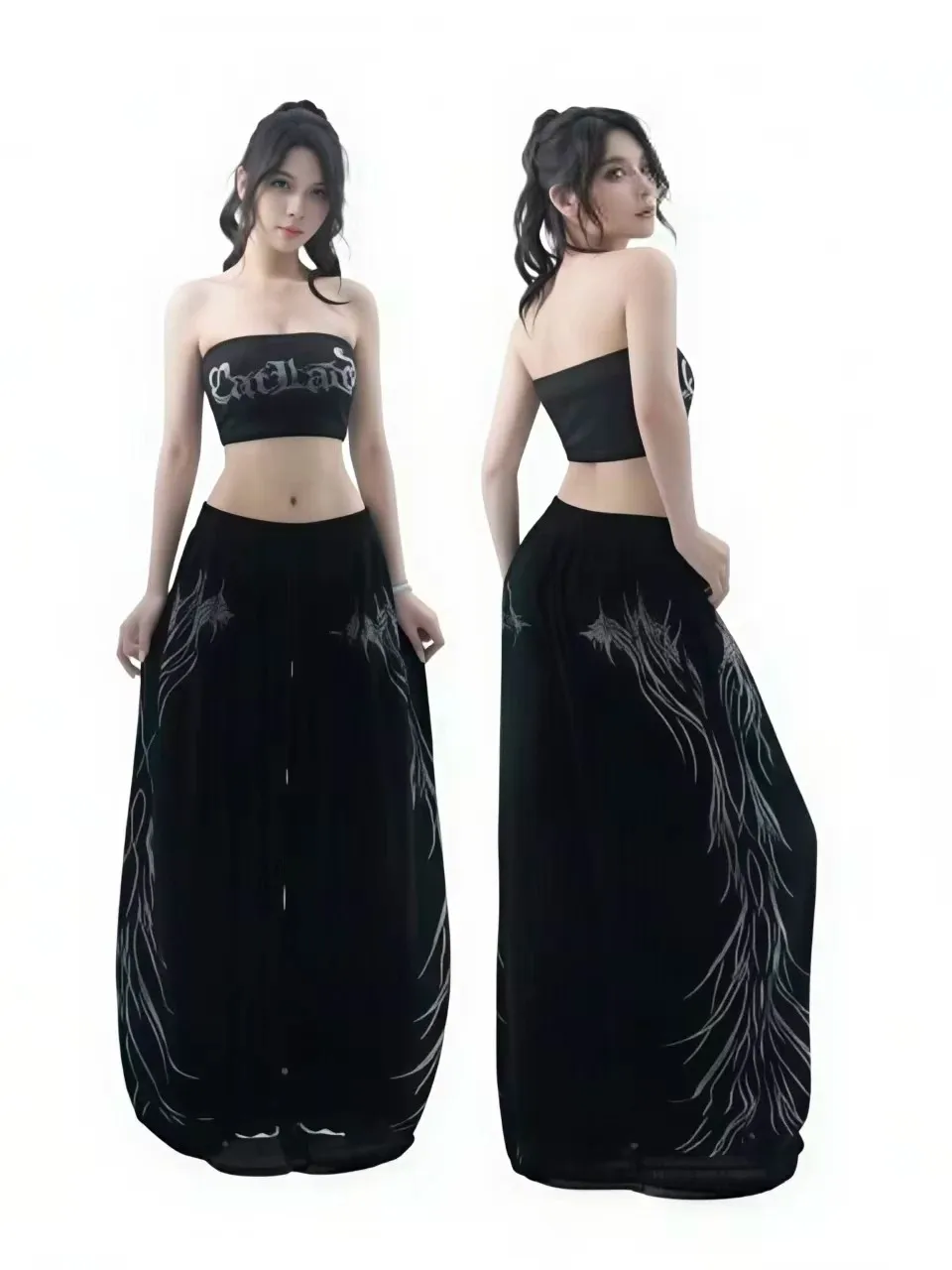 American Style Loose Wide Leg Pants Women's Dance Casual Pants Harajuku Street Style Jumpsuits Skirts Sets Breathable Sportswear