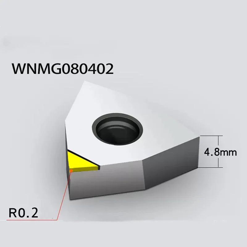 

MCD Diamond WNMG080402 Insert Single Crystal Turning Tool High Hardness Diamond Cutter for Copper Aluminum to Achieve Mirror Ef