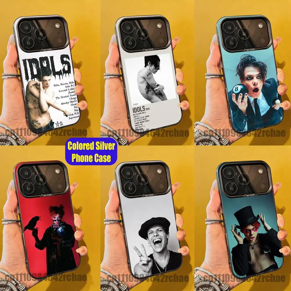 

For Y-YUNGBLUD Idols Phone Case iPhone 15,17,11,14,13,16,12,E,Max,Plus,Air,Pro,Mini Colored Silver Cover