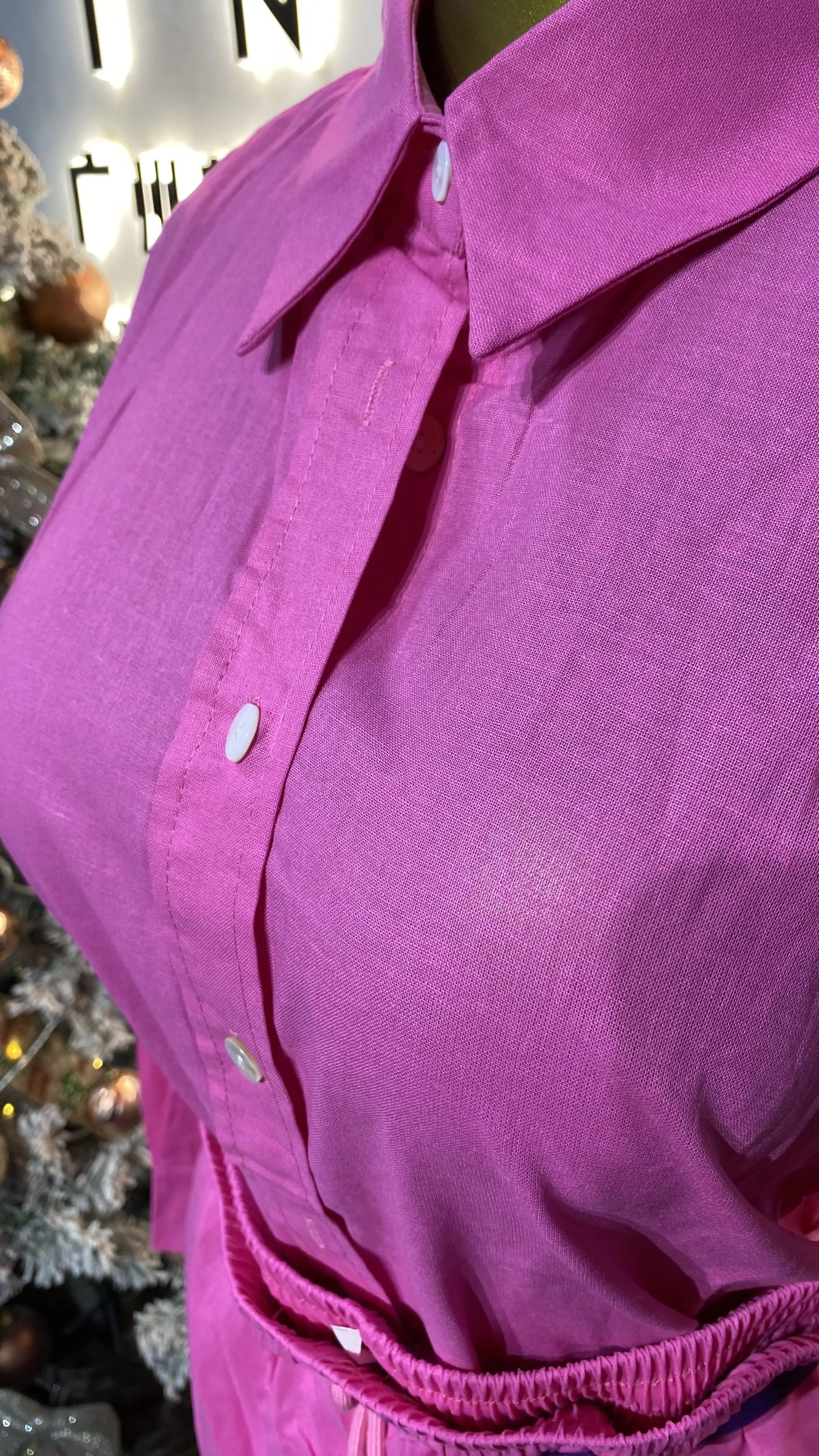 European-style casual and elegant long-sleeved shirt dress with halter waist for women.-GZXX247