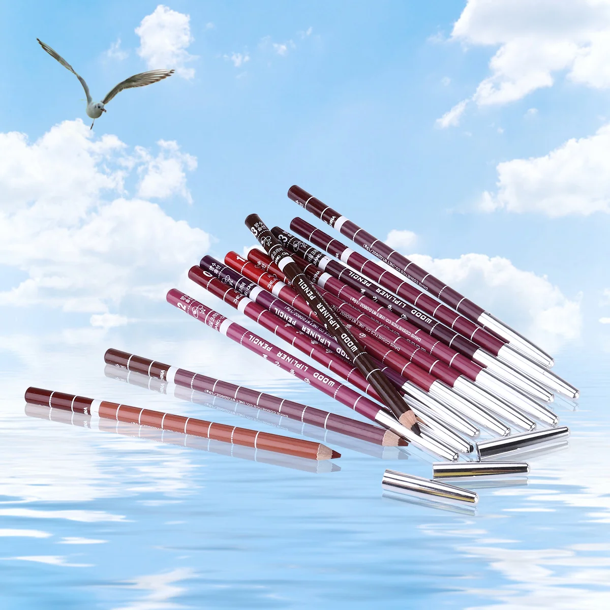 

12pcs Lip Liner Pencils Professional Makeup Set Waterproof Lasting Random Color Smooth Application Prevent for Wedding