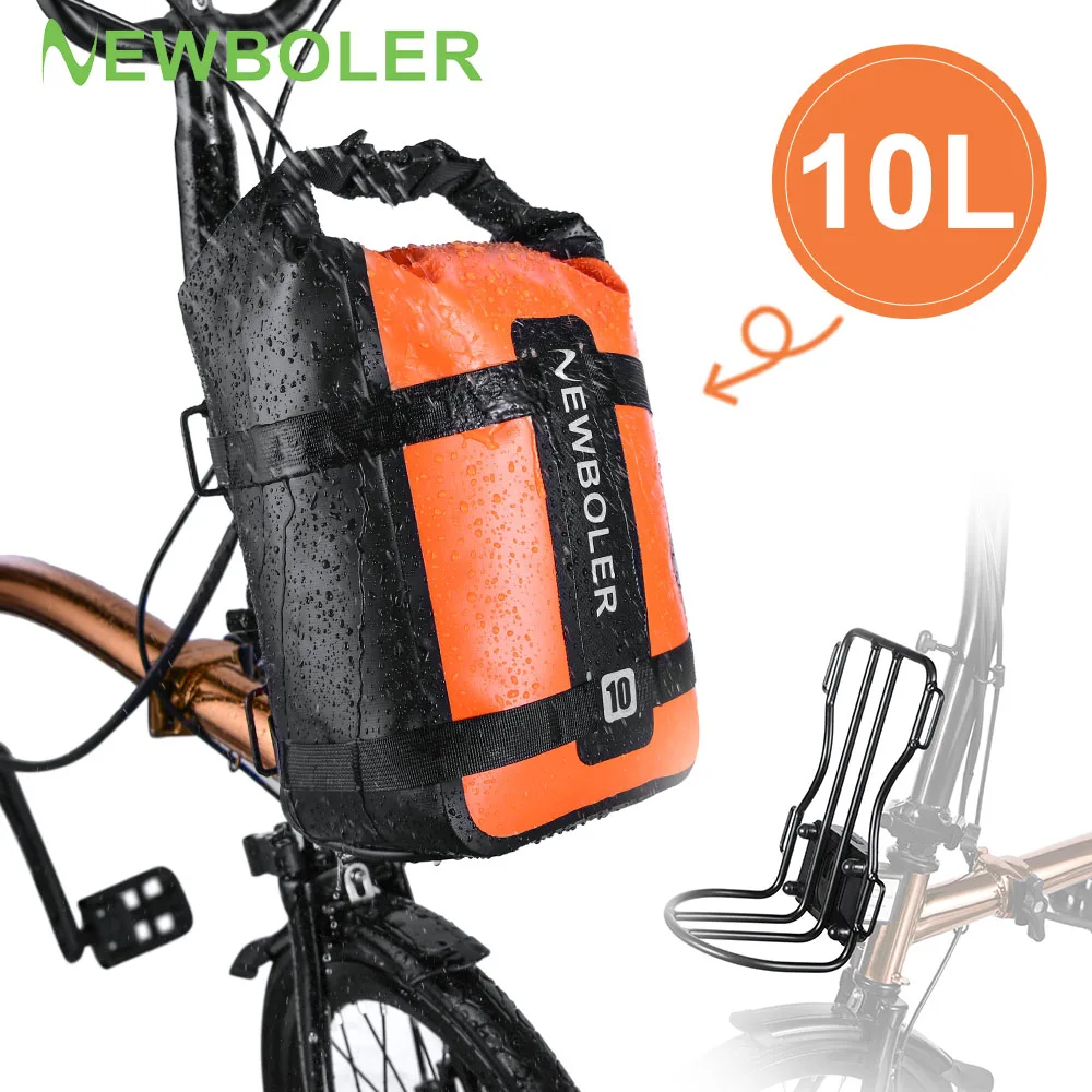 NEWBOLER Metal Front Rack for  Brompton Bike Bag Front Lightweight Shelf Luggage Rack Bicycle Multifunction Portable Accessories