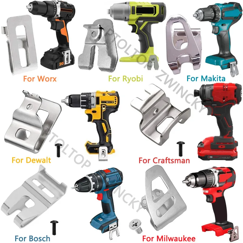 Holder Clip Hooks Power Tool Part for Makita/Bosch/Dewalt/Milwaukee/Worx 18V 20V Cordless Drills Wrench Electric Drill Belt Hook