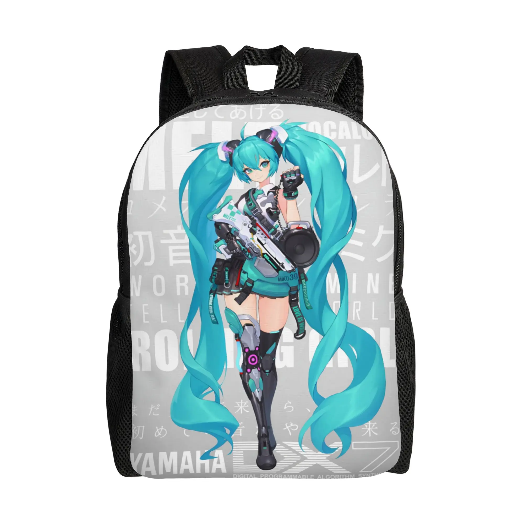 カスタム-h-hatsunes-ラップトップバックパック女性男性カジュアルブックバッグ大学学生用ミク-y2k-ボーカロイド漫画映画バッグ