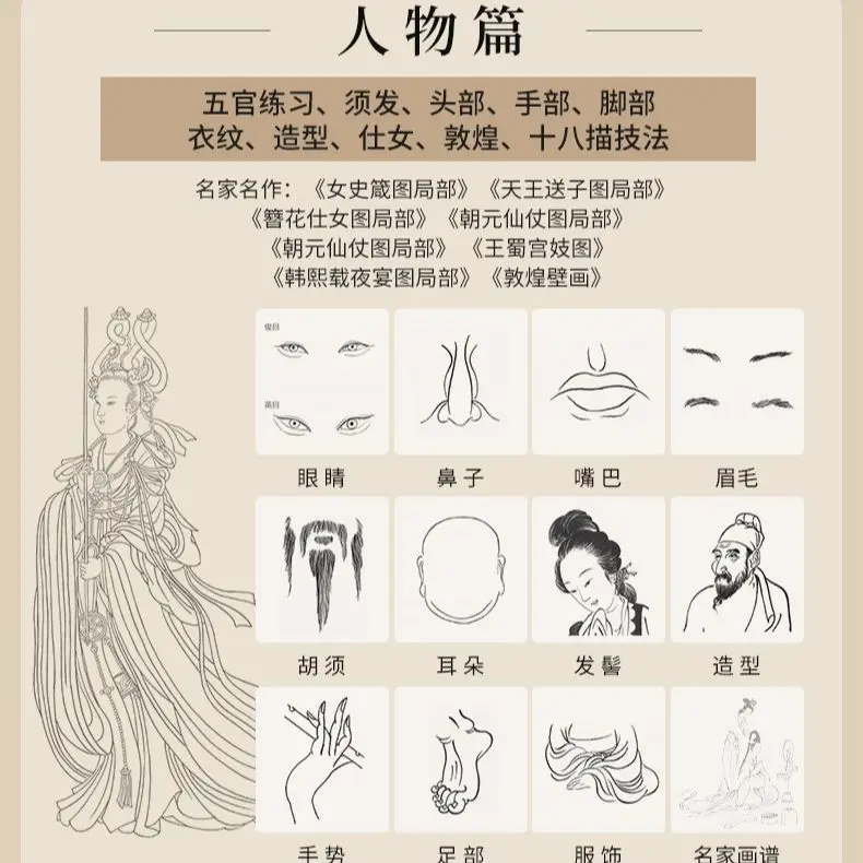 

Простые рисунки животных, растений, пейзажей и фигурок в альбом для рисования красными чернилами, нарисованные кистью.