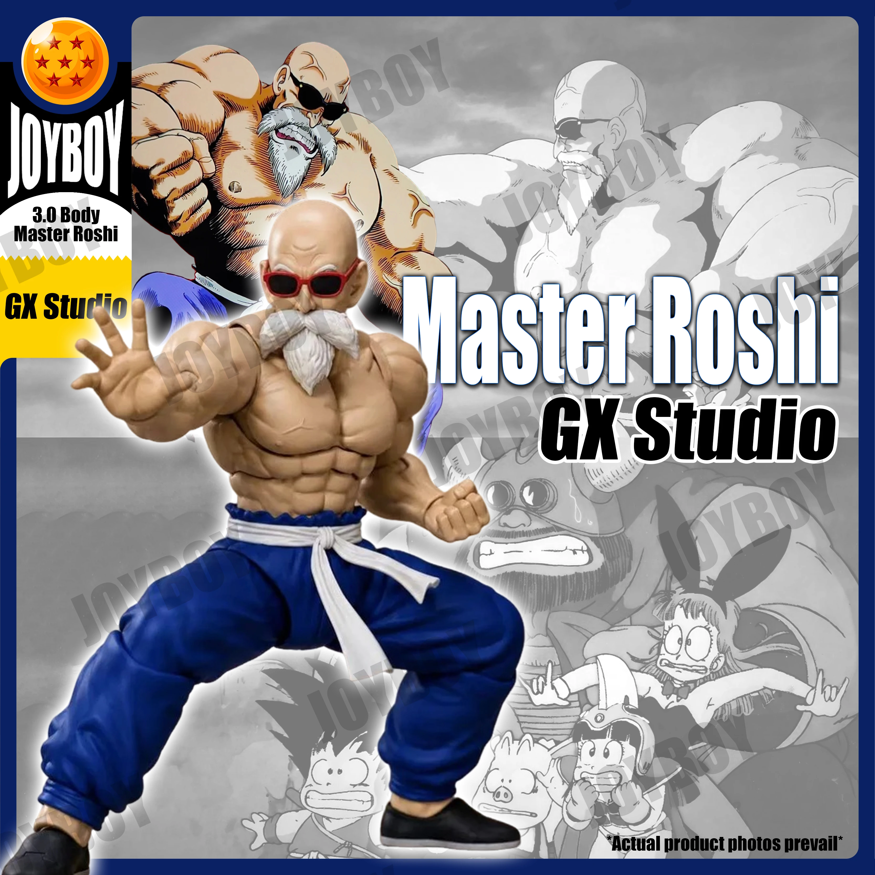 

GX Studio Dragon Ball Z Master Roshi Action Figure Mutenshi Figures Dragon Ball Anime Figure DBZ 3.0 Body Collectible Toy