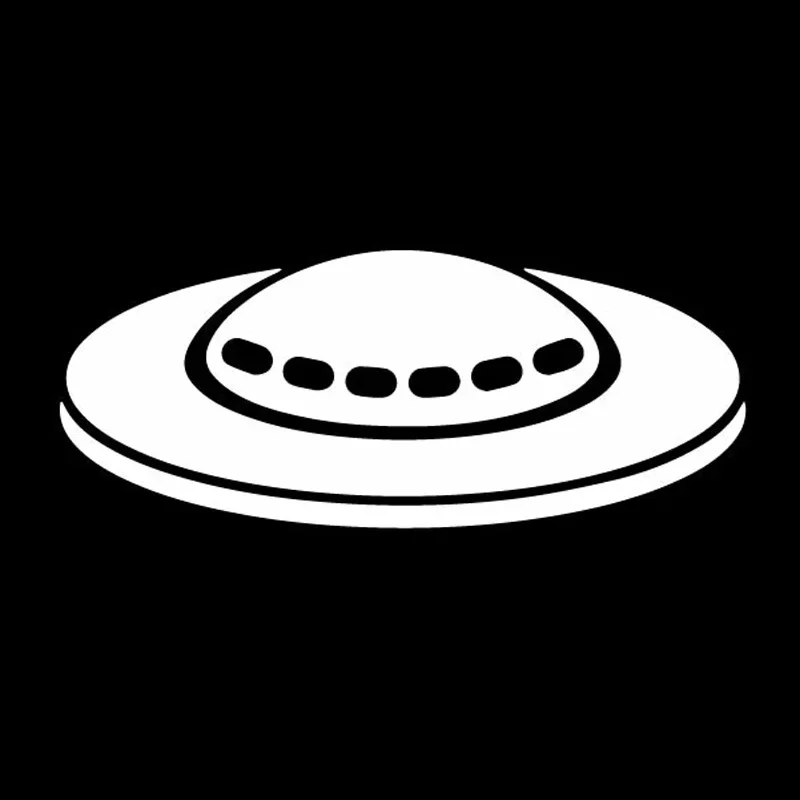 Extraterrestrial Spaceship Decals High Quality Car Window Decoration Personality Pvc Waterproof Decals Black/white, 15cm*6cm