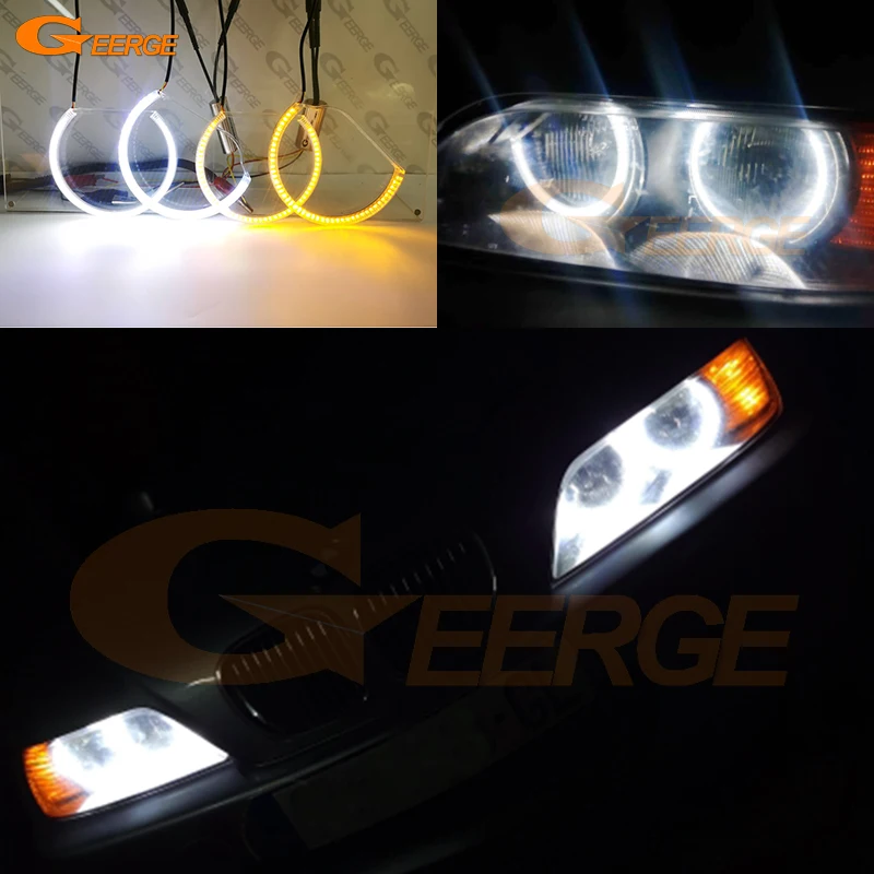 For BMW Z3 1999 2000 2001 2002 Ultra Bright SMD LED Angel Eyes Kit Halo Rings Day Light Turn Signal Car Accessories