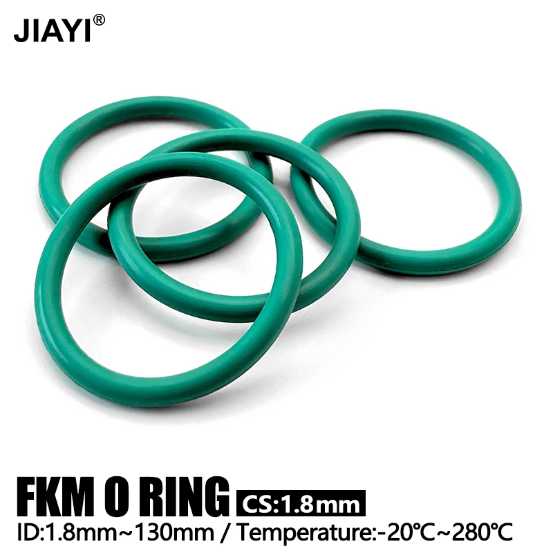 FKM O-Ring CS 1.8mm OD 5.36-39.06mm Vitons Insulation Sealing Gasket High Temperature Oil Resistant Rubber O-Ring
