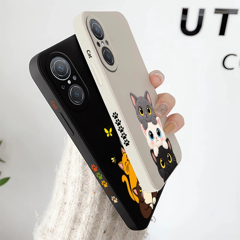 Stacked Cats Case For Huawei Y9 Prime Y7 Pro 2019 Y7A Y9S Nova 6 9 SE 8i 5T 3i P20 P30 P40 Lite E P Smart Z Plus Soft Shockproof - view 4