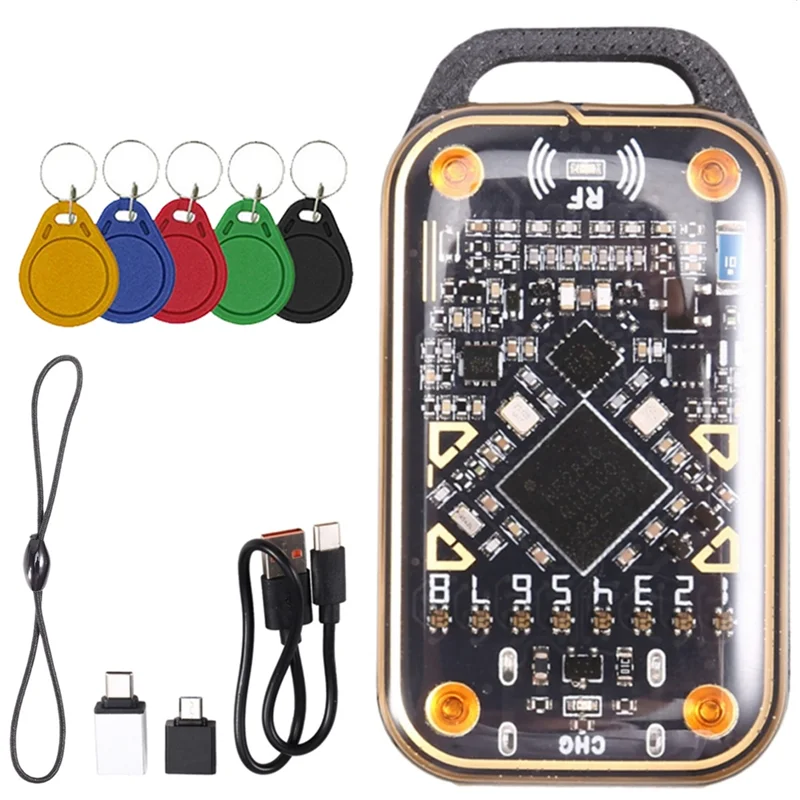 

AS95-Chameleon Ultra Upgrade Smart Chip Reader+5XCUID Keychain 125K 13.56Mhz Card Decode Duplicator RFID Smart Card Emulator